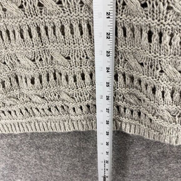 Old Navy Sweater Pullover Women 1X Plus Gray Knit Wool Short Sleeve Round Neck - Picture 8 of 9